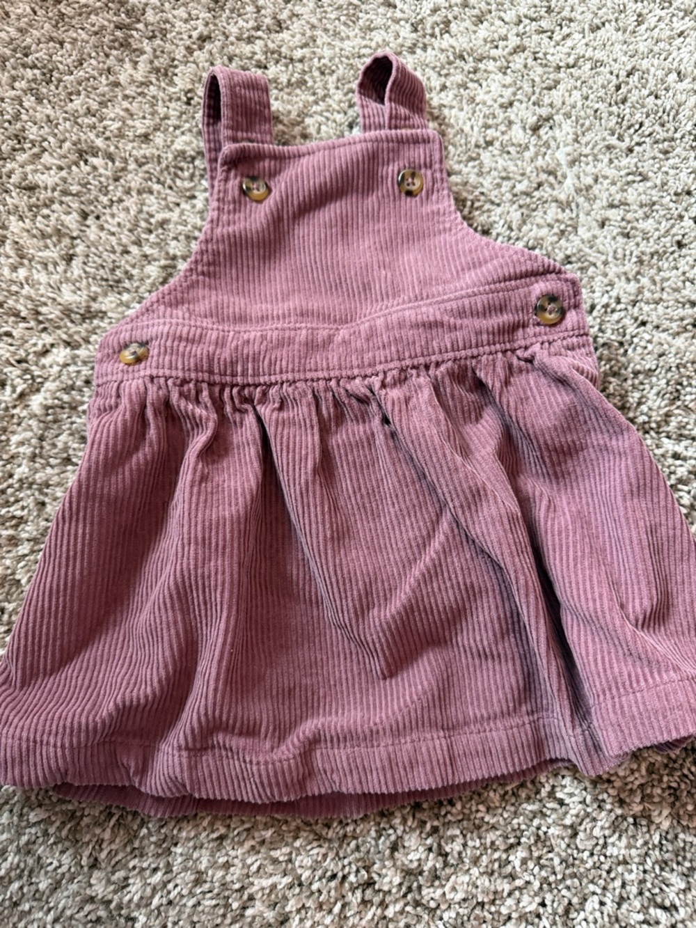 Corduroy Pinafore Carters Dress in Dusty Rose 9m